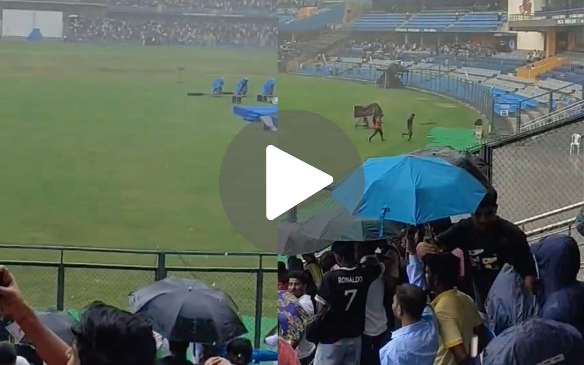 [देखें] T20 विश्व कप विजय परेड से पहले वानखेड़े स्टेडियम में भारी बारिश